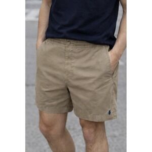 Polo Ralph Lauren Men's XL Stretch Classic 6" Khaki Shorts Elastic Waist Preppy